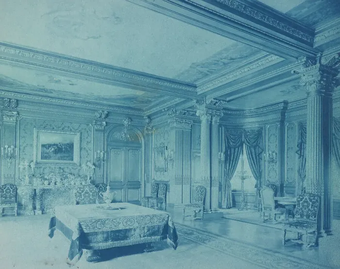 Framed Print : Mary Scott Townsend House, Wash. D.C.: Dining room, c1910. Creator: Frances Benjamin Johnston Framed Print : Mary Scott Townsend House, Wash. D.C.: Dining room, c1910. Creator: Frances Benjamin Johnston