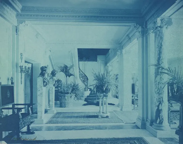 Framed Print : Mary Scott Townsend House, Wash. D.C.: Hallway of lobby, c1910. Creator: Frances Benjamin Johnston Framed Print : Mary Scott Townsend House, Wash. D.C.: Hallway of lobby, c1910. Creator: Frances Benjamin Johnston