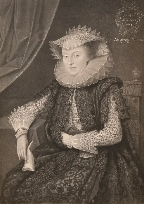 Framed Print : Mary Sidney, Countess of Pembroke, 1614, (1904). Artist: Marcus Gheeraerts, the Younger Framed Print : Mary Sidney, Countess of Pembroke, 1614, (1904). Artist: Marcus Gheeraerts, the Younger