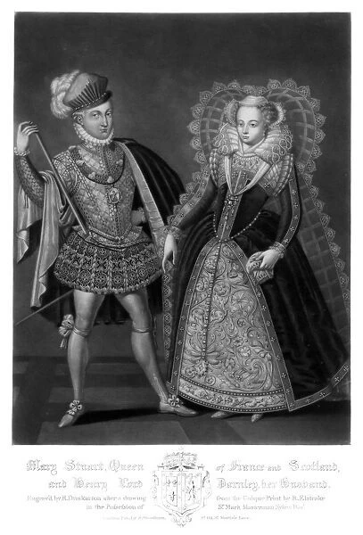 Mary Stuart, Queen of France and Scotland, and Henry Lord Darnley, Her Husband, (1816). Artist: Robert Dunkarton