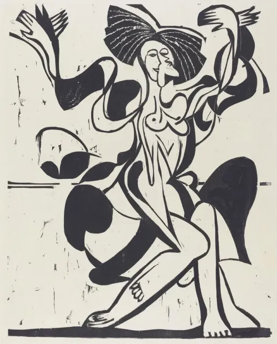 Framed Print : Mary Wigmans Dance, 1933. Creator: Ernst Kirchner Framed Print : Mary Wigmans Dance, 1933. Creator: Ernst Kirchner