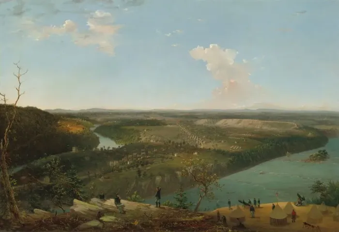 Framed Print : Maryland Heights: Siege of Harpers Ferry, 1863. Creator: William MacLeod Framed Print : Maryland Heights: Siege of Harpers Ferry, 1863. Creator: William MacLeod
