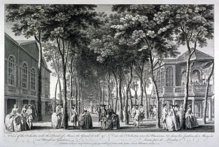Framed Print : Marylebone Gardens, London, 1755 Framed Print : Marylebone Gardens, London, 1755