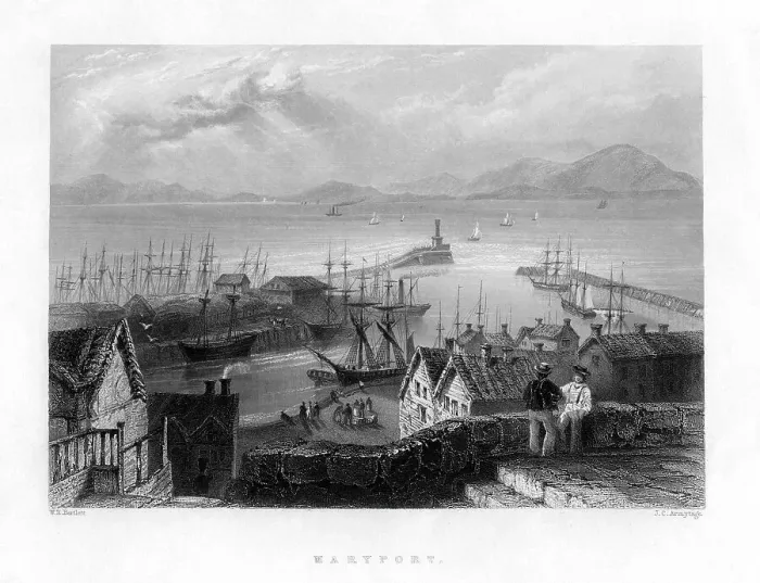 Framed Print : Maryport, Cumbria, England, 19th century. Artist: JC Armytage Framed Print : Maryport, Cumbria, England, 19th century. Artist: JC Armytage