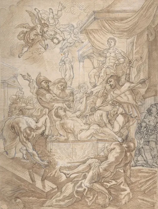 Framed Print : The Maryrdom of Saint Lawrence, early 17th-mid 17th century. Creator: Cornelis Schut I Framed Print : The Maryrdom of Saint Lawrence, early 17th-mid 17th century. Creator: Cornelis Schut I