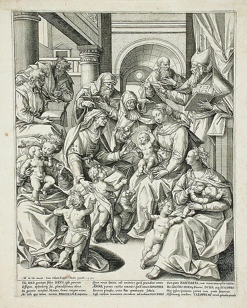 The Three Marys with their Children, 1590. Creator: Hans Collaert the Younger