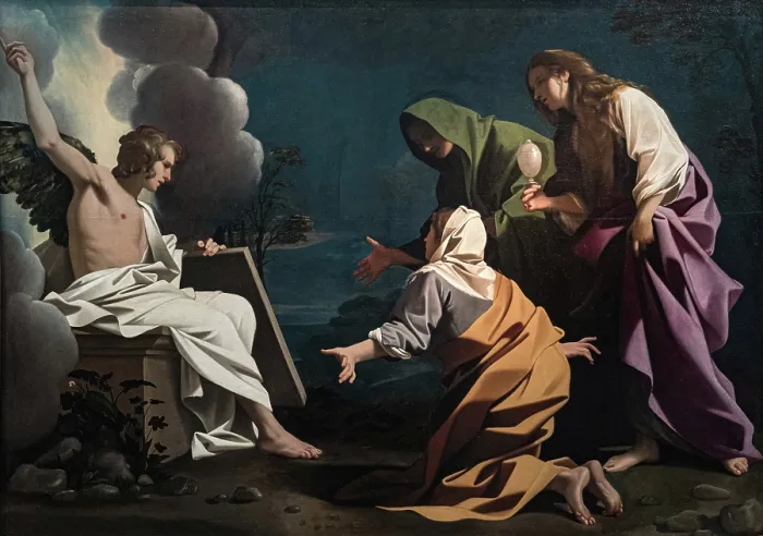 Framed Print : The Three Marys at the Sepulchre, c1614. Creator: Schedone (Schidone), Bartolomeo (1570-1615) Framed Print : The Three Marys at the Sepulchre, c1614. Creator: Schedone (Schidone), Bartolomeo (1570-1615)