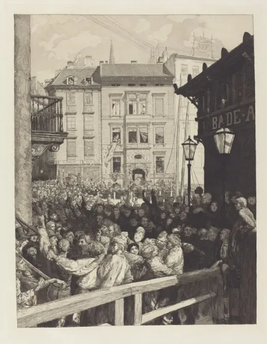 Framed Print : Marztage I (March Days I), 1883. Creator: Max Klinger Framed Print : Marztage I (March Days I), 1883. Creator: Max Klinger