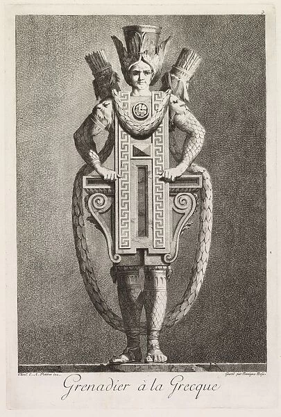 Mascarade a la Grecque: Grenadier a la Grecque (Plate 3), 1771. Creator