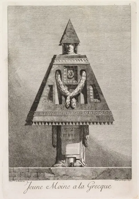 Framed Print : Mascarade a la Grecque: Jeune moine a la Grecque (Plate 9), 1771. Creator