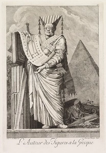 Mascarade a la Grecque: LAuteur des figures a la Grecque (Plate 10), 1771