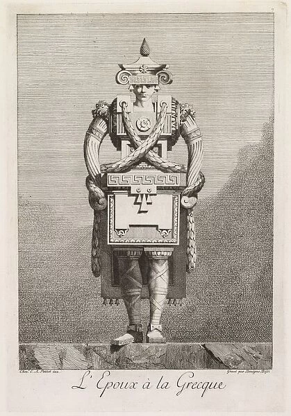 Mascarade a la Grecque: LEpoux a la Grecque (Plate 7), 1771. Creator: Benigno Bossi