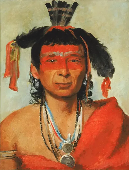 Framed Print : Mash-kee-wet, a Great Dandy, 1831. Creator: George Catlin Framed Print : Mash-kee-wet, a Great Dandy, 1831. Creator: George Catlin