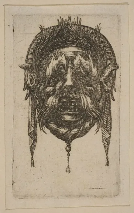 Framed Print : Mask. Creator: Attributed to Stefano della Bella (Italian, Florence 1610-1664 Florence) Framed Print : Mask. Creator: Attributed to Stefano della Bella (Italian, Florence 1610-1664 Florence)