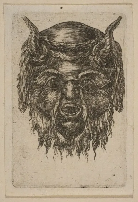 Framed Print : Mask. Creator: Attributed to Stefano della Bella (Italian, Florence 1610-1664 Florence) Framed Print : Mask. Creator: Attributed to Stefano della Bella (Italian, Florence 1610-1664 Florence)