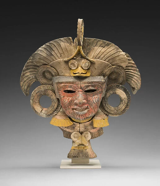 Mask from an Incense Burner Portraying the Old Deity of Fire, A.D. 450  /  750
