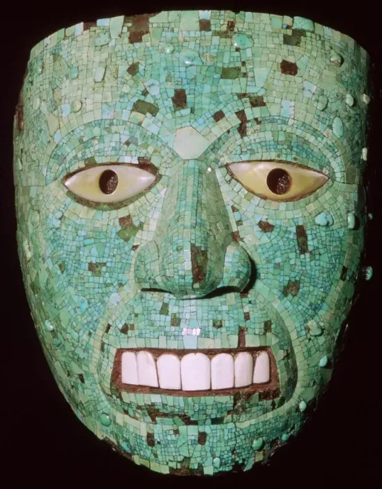 Framed Print : Mask representing a god, Aztec  /  Mixtec, Mexico, early 16th century