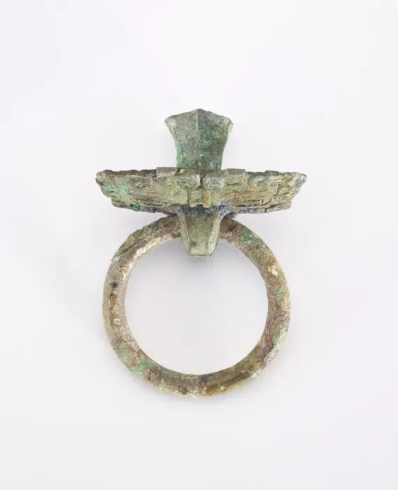 Framed Print : Mask and ring handle, Han dynasty, 206 BCE-220 CE. Creator: Unknown