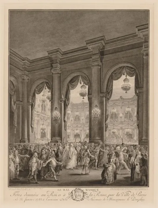 Framed Print : The Masked Ball, 1782. Creator: Jean-Michel the Younger Moreau (French, 1741-1814)