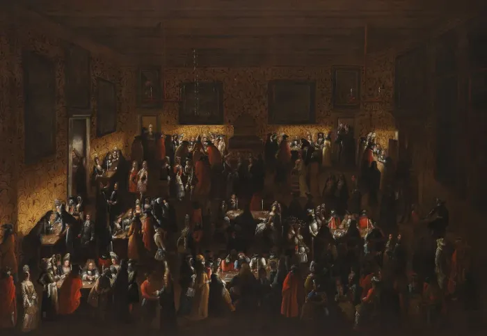 Framed Print : Masked Ball (Il ridotto), Mid of 17th cen Creator: Heintz, Joseph, the Younger Framed Print : Masked Ball (Il ridotto), Mid of 17th cen Creator: Heintz, Joseph, the Younger
