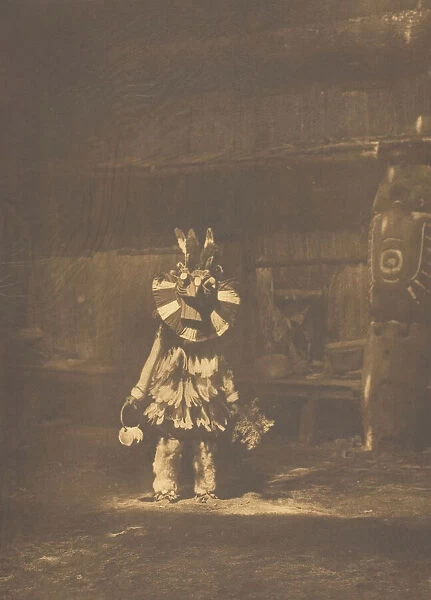 Masked Dancer - Cowichan, 1912. Creator: Edward Sheriff Curtis