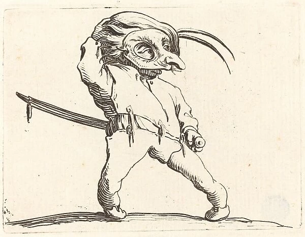 Masked Man with Twisted Feet, c. 1622. Creator: Jacques Callot