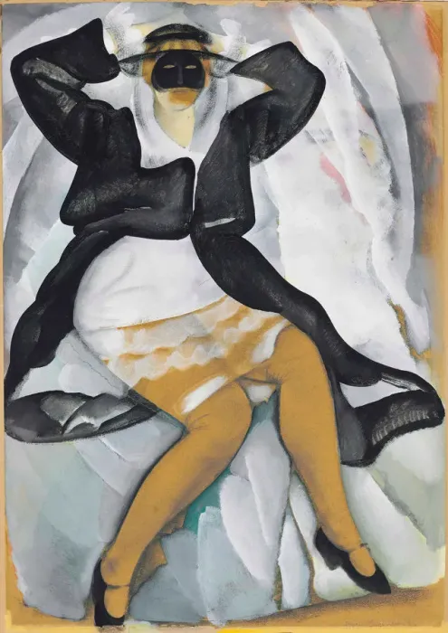 Framed Print : Masked woman, 1920