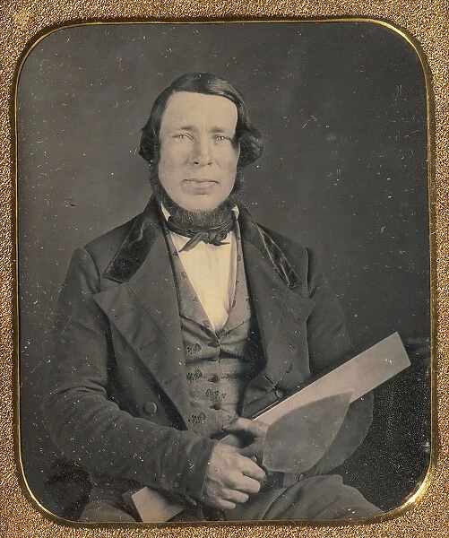 Mason Holding a Trowel, 1850s. Creator: Unknown