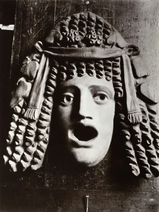Framed Print : Masque Antique, 1923, (1956). Creator: Eugene Atget Framed Print : Masque Antique, 1923, (1956). Creator: Eugene Atget