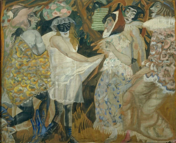 Masquerade, 1913-1914. Artist: Grigoriev, Boris Dmitryevich (1886-1939)