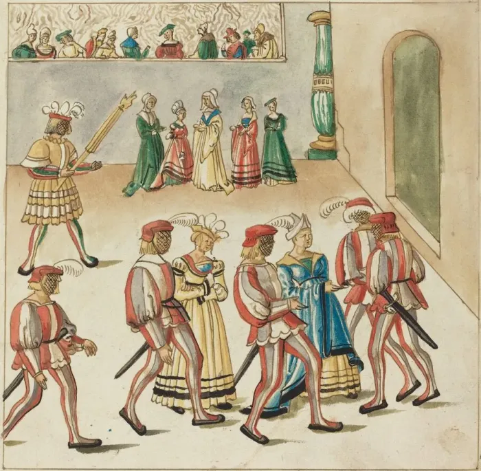 Framed Print : Masquerade, c. 1515. Creator: Unknown Framed Print : Masquerade, c. 1515. Creator: Unknown