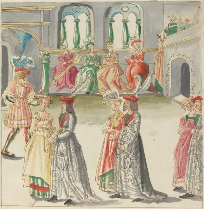 Framed Print : Masquerade, c. 1515. Creator: Unknown Framed Print : Masquerade, c. 1515. Creator: Unknown