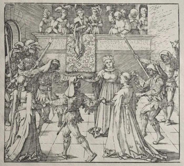 Framed Print : The Masquerade. Creator: Albrecht Dürer (German, 1471-1528), attributed to Framed Print : The Masquerade. Creator: Albrecht Dürer (German, 1471-1528), attributed to
