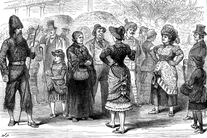 Framed Print : Masquerading market folk at the opening of the Southport Market-Hall, 1881. Creator: W. P Framed Print : Masquerading market folk at the opening of the Southport Market-Hall, 1881. Creator: W. P