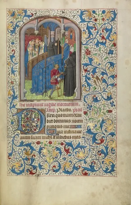 Framed Print : Mass for the Dead; Arenberg Hours, early 1460s. Creator: Willem Vrelant Framed Print : Mass for the Dead; Arenberg Hours, early 1460s. Creator: Willem Vrelant
