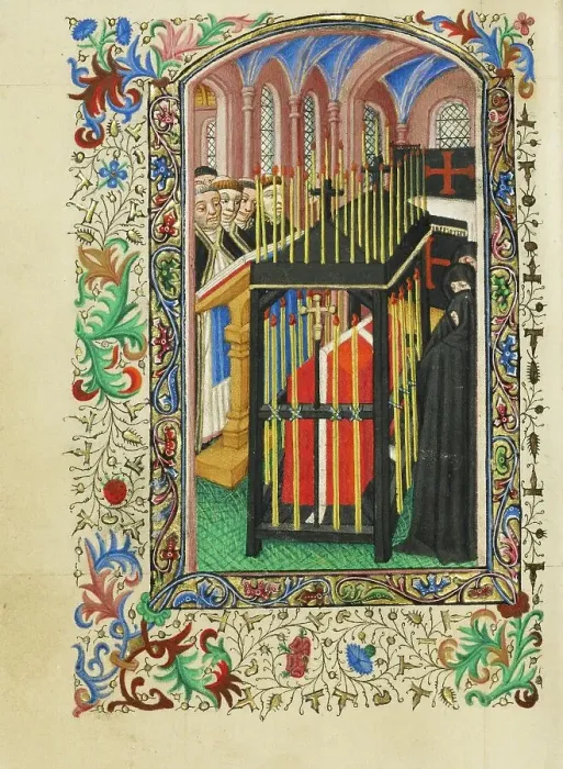 Framed Print : Mass for the Dead; Book of Hours, about 1430-1440. Creator: Fastolf Master Framed Print : Mass for the Dead; Book of Hours, about 1430-1440. Creator: Fastolf Master