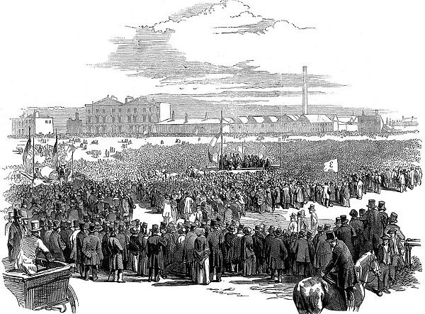 Mass meeting of Chartists on Kennington Common, London, 10 April 1848