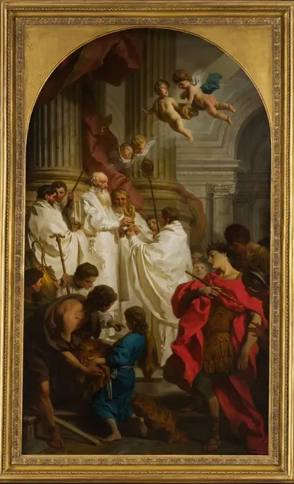 Framed Print : The Mass of Saint Basil, 1746. Creator: Pierre Subleyras Framed Print : The Mass of Saint Basil, 1746. Creator: Pierre Subleyras
