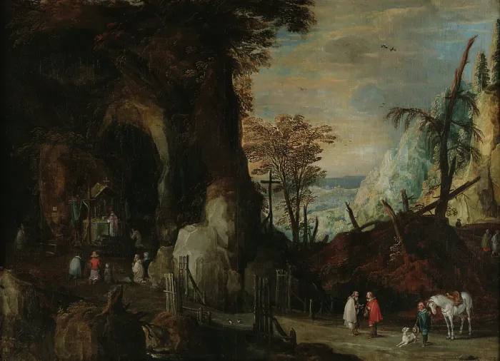 Framed Print : The Mass of Saint Gilles, First third of 17th century. Creator: Momper, Joos de, the Younger (1564-1635)
