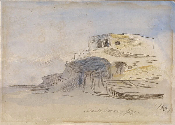 Massa Forno, Gozo, Malta, 1866. Artist: Lear, Edward (1812-1888)