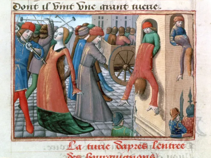 Framed Print : Massacre of the Armagnacs by the Bourguignons, Paris, 1418, (1484) Framed Print : Massacre of the Armagnacs by the Bourguignons, Paris, 1418, (1484)