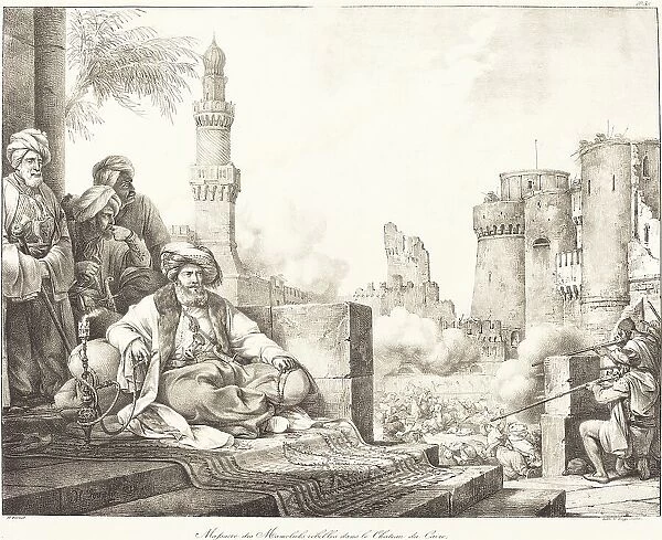 Massacre des Mameluks Rebelles dans le Château de Caire, 1818. Creator: Emile Jean-Horace Vernet