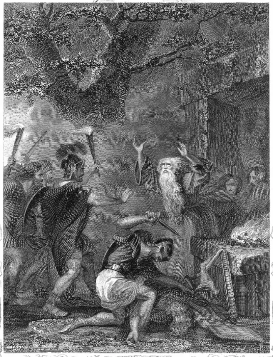 Framed Print : The massacre of the Druids under the command of Julius Caesar, 1838. Creator: Rogers, John (ca 1808-ca 1888) Framed Print : The massacre of the Druids under the command of Julius Caesar, 1838. Creator: Rogers, John (ca 1808-ca 1888)