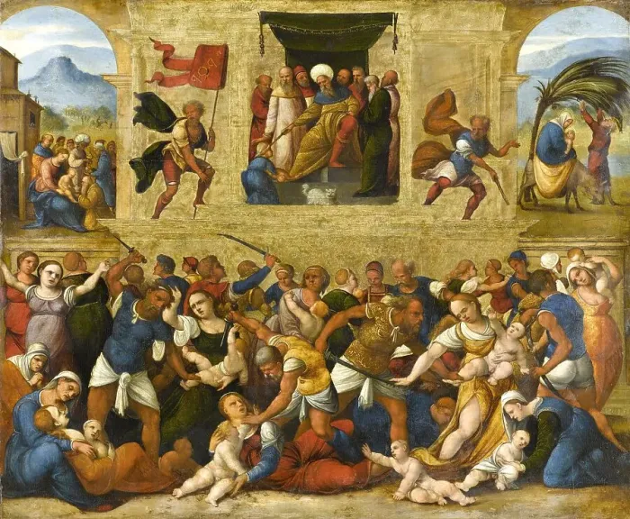 Framed Print : Massacre of the Innocents, 1510-1530. Creator: Ludovico Mazzolino Framed Print : Massacre of the Innocents, 1510-1530. Creator: Ludovico Mazzolino
