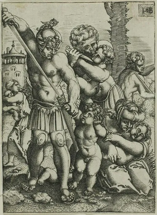 Framed Print : The Massacre of the Innocents, 1520 / 69. Creator: Jacob Binck Framed Print : The Massacre of the Innocents, 1520 / 69. Creator: Jacob Binck