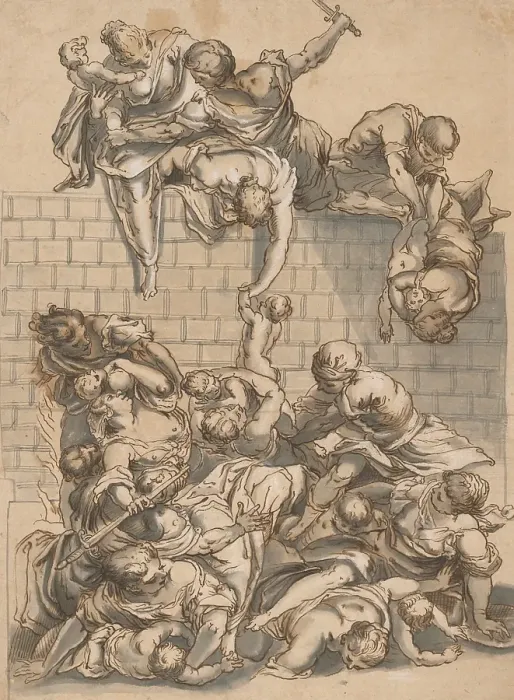 Framed Print : Massacre of the innocents, 2nd half 16th century. Creator: Unknown Framed Print : Massacre of the innocents, 2nd half 16th century. Creator: Unknown