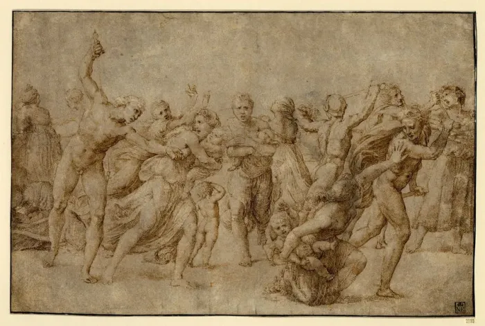 Framed Print : The Massacre of the Innocents, c. 1512. Artist: Raphael (1483-1520) Framed Print : The Massacre of the Innocents, c. 1512. Artist: Raphael (1483-1520)