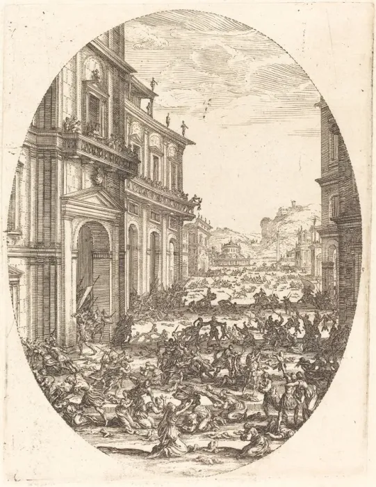 Framed Print : The Massacre of the Innocents, c. 1618 / 1620. Creator: Jacques Callot Framed Print : The Massacre of the Innocents, c. 1618 / 1620. Creator: Jacques Callot