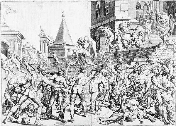 The Massacre of the Innocents, c1550. Creator: Dirck Volkertsen Coornhert