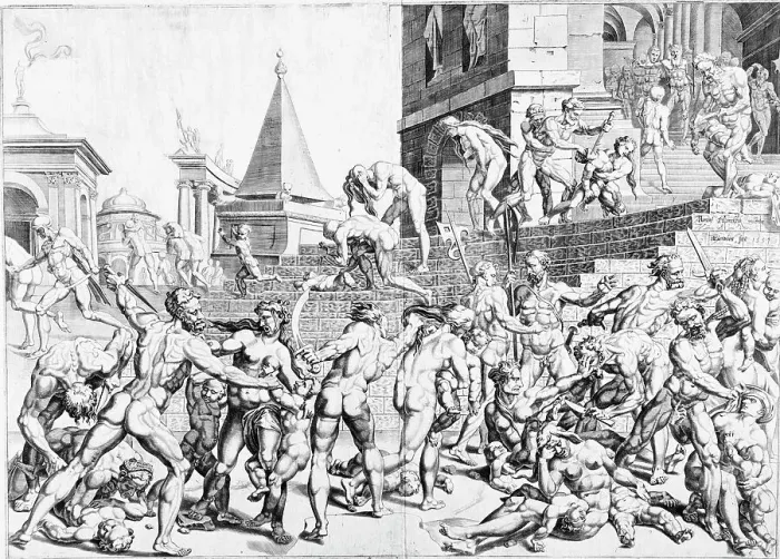 Framed Print : The Massacre of the Innocents, c1550. Creator: Dirck Volkertsen Coornhert Framed Print : The Massacre of the Innocents, c1550. Creator: Dirck Volkertsen Coornhert